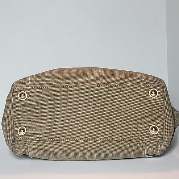 Michael Kors Gansevoort Satchel canvas with white trim - Picture 5 of 15